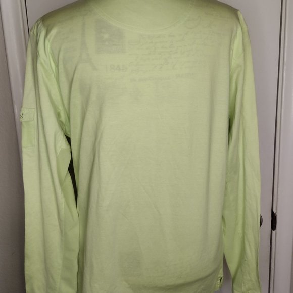 SanSoleil Bright Green Size Large Shirt, Top, Breathable Mesh, Golf, Button - Picture 5 of 7
